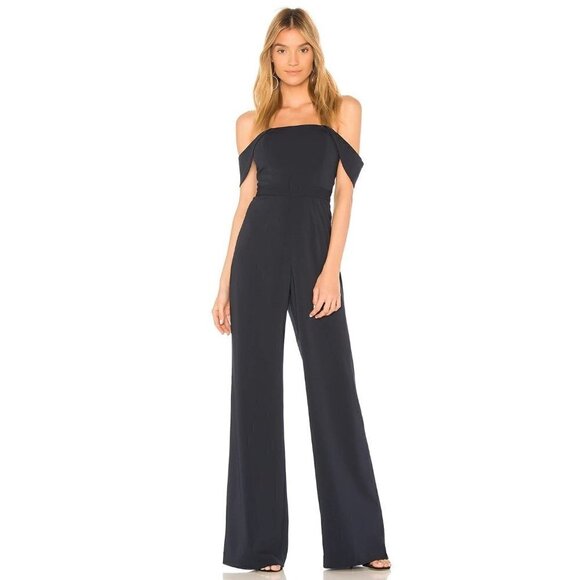 Jay Godfrey Brin Jumpsuit Midnight Navy Women's Size 8 - Picture 1 of 13